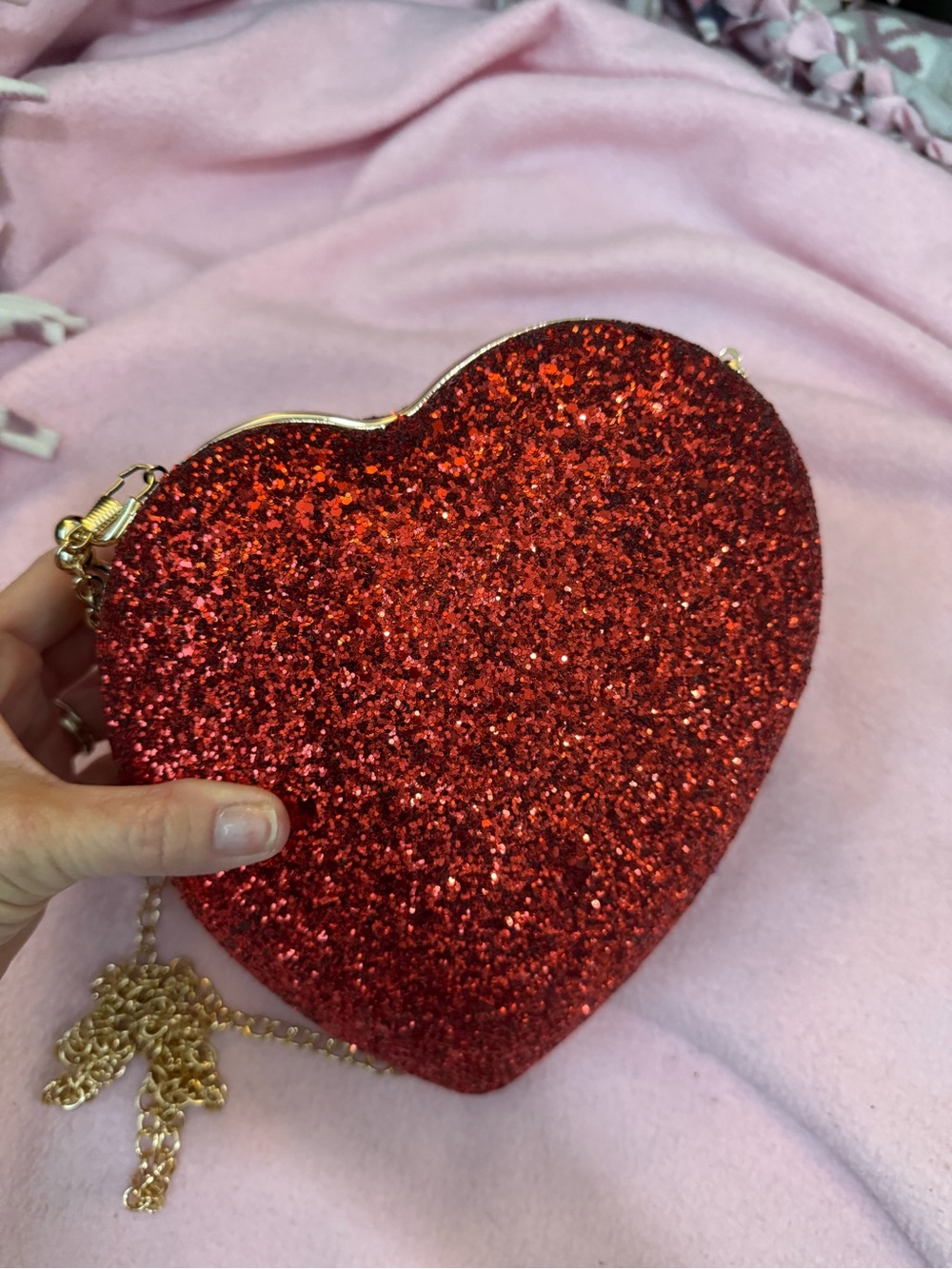 Heart glitter purse - Picture 2 of 6
